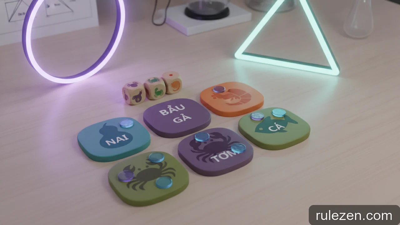 Minh họa: Phủ bàn Bầu Cua là gì và cách đặt cược tối đa các cửa
