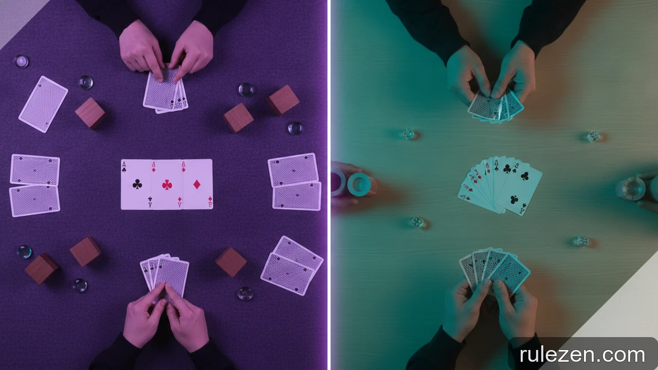 Minh họa: Poker và Liêng: sự khác biệt về chiến thuật và yếu tố tâm lý