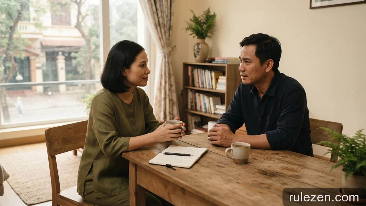 Minh họa: Tầm quan trọng của việc trò chuyện cởi mở với gia đình về áp lực tài chính