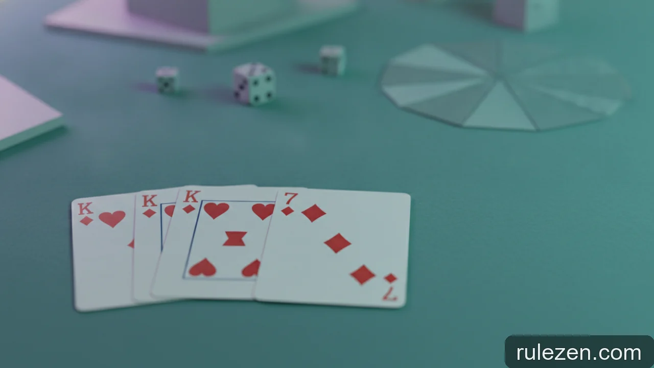 Minh họa: Tìm hiểu thứ tự tay bài Poker: Phân biệt các loại Sảnh, Cù Lũ và Thùng