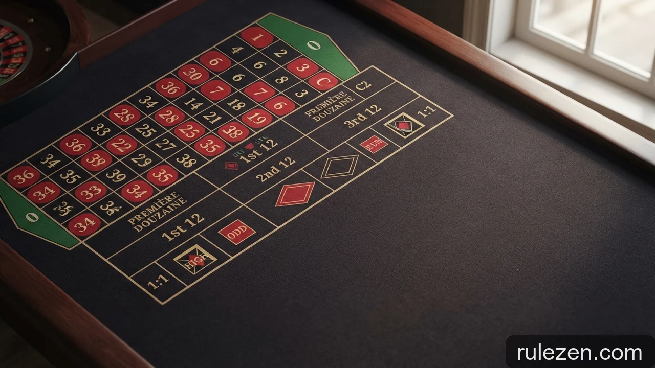 Minh họa: Tỷ lệ cược trong roulette hoạt động như thế nào đối với các cửa cược ngoài?